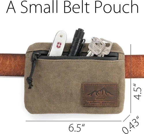 Miniatura 2 de diodrio Bolsas con cremallera para cinturón para hombres y mujeres, bolsa compacta EDC, cremallera YKK, carteras de seguridad antirrobo a prueba