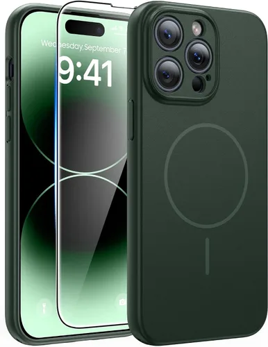 Miniatura 332 de FNTCASE Funda para iPhone 17 Pro: Fundas delgadas translúcidas de color azul claro compatibles con MagSafe, protección completa de la cámara