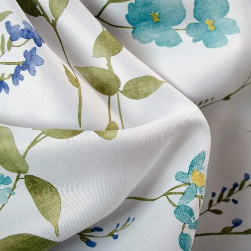 Miniatura 8 de Linentalks Juego de 2 paneles de cortinas opacas florales de 63 pulgadas de largo, cortinas opacas cortas con aislamiento térmico para sala