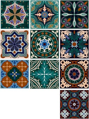 Miniatura 10 de 10 hojas de calcomanías para azulejos de 6 x 6 pulgadas, vinilo impermeable para cocina, baño, ducha, decoración de pared