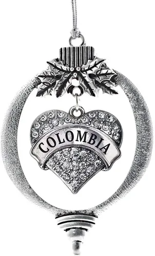 Miniatura 84 de Inspired Silver Adornos festivos de dije de corazón pave de plata con circonitas cúbicas