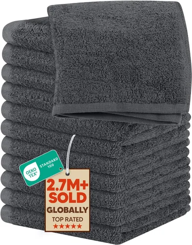 Miniatura 33 de Utopia Towels Juego de paños de algodón 100% hilado en anillo, paños de franela de gama alta, altamente absorbentes y suaves al tacto, paquete