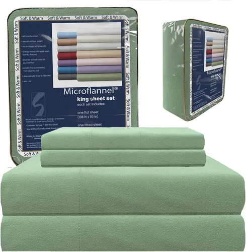 Miniatura 26 de Thermee Micro Flannel Juego de sábanas tamaño individual XL, lavar y secar a máquina, sin pelusas, con bolsillo profundo y fundas de almohada