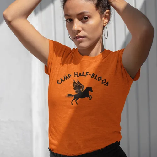Miniatura 5 de shop4ever Camiseta Camp Half Blood Demigods para mujer