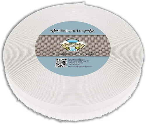 Country Brook Design - Gancho y bucle blanco de 1/2 pulgada para coser, 5 yardas