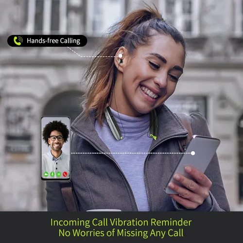 Miniatura 6 de Auriculares Bluetooth, auriculares Bluetooth con banda para el cuello mejorados 2025 con auriculares retráctiles, auriculares estéreo con Gris