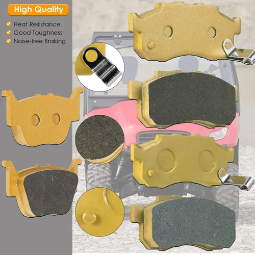 Miniatura 5 de Pastillas de freno de disco de cerámica delanteras y traseras resistentes para Honda Pioneer 700 500 700-4 2014-2021 Reemplazar 06435-HN8-016