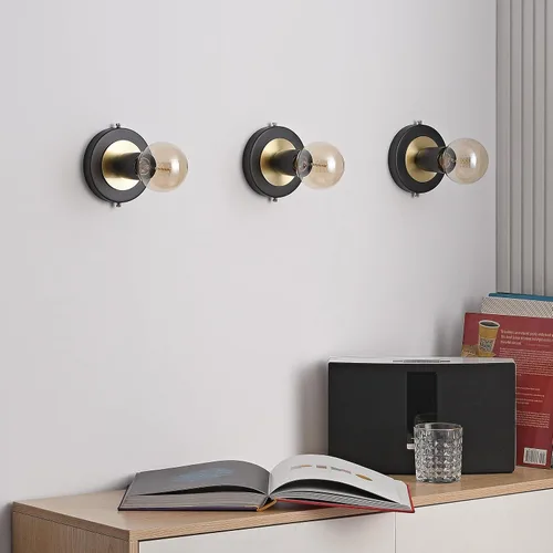 Miniatura 6 de BRIGHTTIA Luna Uno - Aplique de pared de 1 luz, accesorio industrial moderno de mediados de siglo para pared y techo, lámpara minimalista para baño