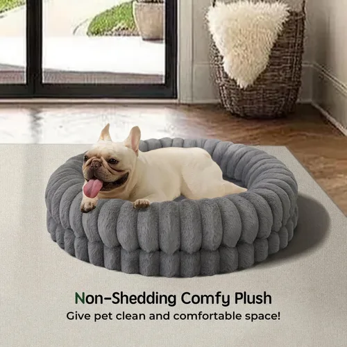 Miniatura 2 de BALANCE Cama de Donut de Lujo para Perros, Cama Redonda de 30 Pulgadas para Perros Medianos Lavable, Cama Ortopédica Calmante para Perros con Fondo