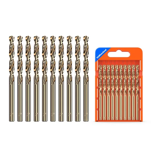 Miniatura 11 de HUHAO Juego de brocas de cobalto de 1/50 pulgadas, acero de alta velocidad M43 de 135 grados con punta de giro para metal endurecido acero