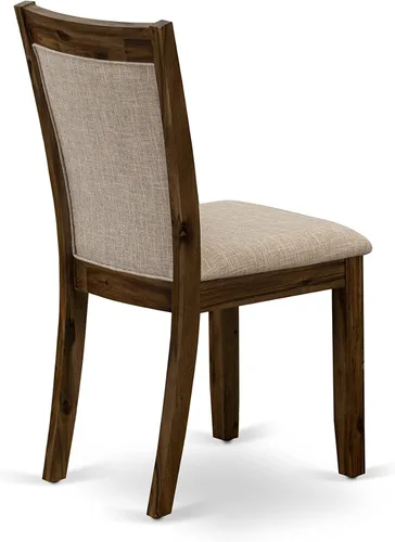 Miniatura 11 de East West Furniture F2MZ5-N04 - Juego de muebles de comedor de 5 piezas, incluye una mesa de comedor redonda con pedestal y 4 sillas tapizadas