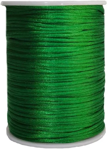 Miniatura 41 de 2.0 mm x 110 yardas de cordón de satén de nailon para abalorios, hilo trenzado para nudos chinos, rattail, macramé, pulseras, collares, fabricación