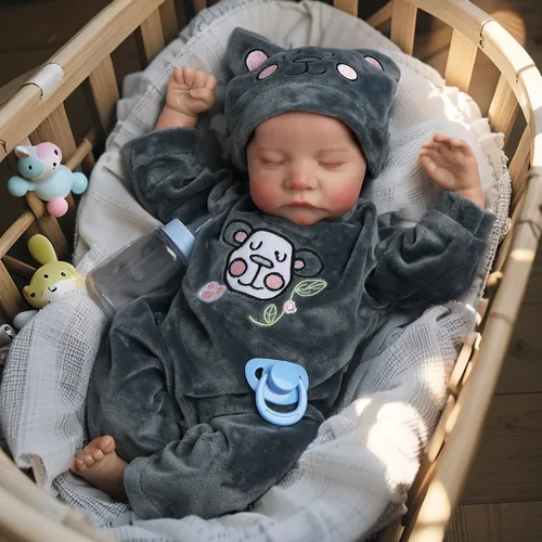 Muñecas Reborn Baby de 18 pulgadas realista con cuerpo de vinilo completo, muñecas de bebé realistas de la vida real para niños a partir de 3 años