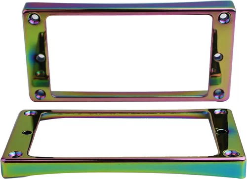 Miniatura 3 de Guyker Juego de anillos de montaje Humbucker de metal con parte inferior curvada, reemplazo de marco de cubierta de puente y cuello, compatible