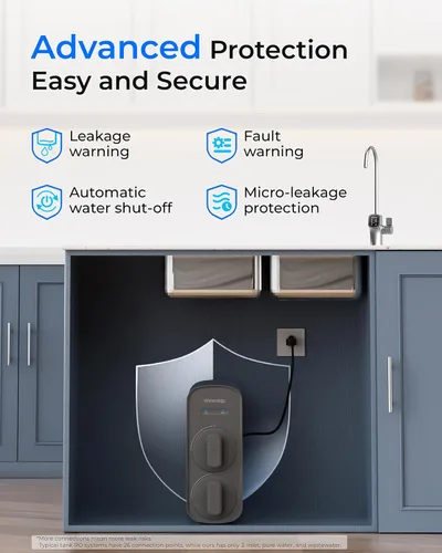 Miniatura 8 de Waterdrop G5P700 - Filtro de agua por ósmosis inversa, Certificado NSF/ANSI 58 y 372, Sistema de ósmosis inversa de flujo rápido de 700 GPD, Sistema