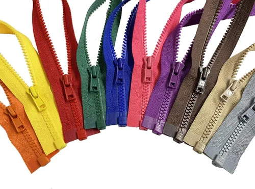 YKK Cremallera #3, 10 cremalleras separadoras para coser abrigos, chaquetas, cremallera, cremalleras de plástico ligero, 10 colores mezclados (14