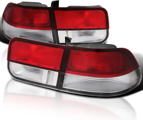 Miniatura 10 de SPEC-D TUNING Luces traseras de lentes ahumadas rojas compatibles con Honda Civic Coupe 1996-2000 de 2 puertas, conjunto de par izquierdo + derecho