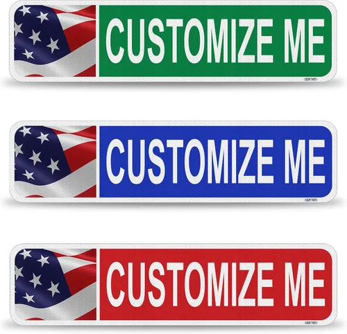 Miniatura 16 de Street Signs - Letreros personalizados con diseño de oso Diseña tu letrero de calle personalizado con color, símbolo de animal, fuente, palabras