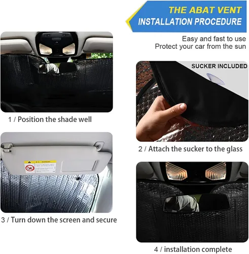 Miniatura 4 de Parasol plegable para parabrisas de automóvil, diseño de ojos rojos aterradores, contra rayos UV, parasol para mantener tu vehículo fresco