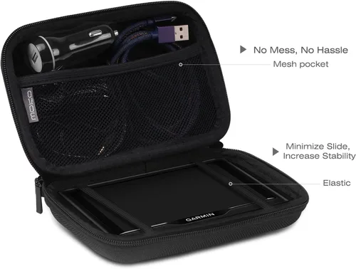Miniatura 4 de MoKo Funda de transporte GPS de 5 pulgadas, bolsa protectora portátil para navegador GPS de coche, Garmin/Tomtom/Magellan con pantalla de 5