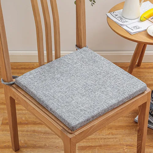 Miniatura 3 de Cojín de asiento con infusión de gel para efecto refrescante, cómoda silla de lino y algodón, alivia el dolor, diseño de correa de presión, espuma