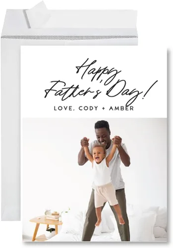 Miniatura 11 de Andaz Press Tarjeta divertida jumbo para el día del padre de 8.5 x 11 pulgadas con sobre, variedad de bromas de papá, regalo del día del padre