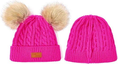 Miniatura 37 de Century Star Toddler Beanie Baby Girls Winter Hat - 6-36 Months Warm Knit Pom Pom Hats for Gils Boys