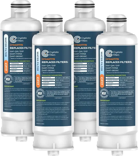 Miniatura 11 de Crystala Filters Repuesto para filtro de agua para refrigerador DA97-17376B, compatible con Samsung HAF-QIN, HAF-QIN/EXP, BRF365200AP/AA