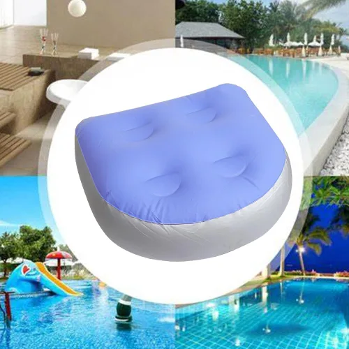 Miniatura 4 de Almohadilla de asiento elevador para spa y bañera de hidromasaje con ventosa, soporte de espalda para baño, cojín de masaje inflable suave, cómodo