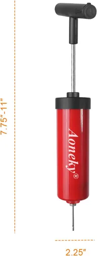 Miniatura 2 de Aoneky Mini bomba de mano para pelotas deportivas, bomba de aire portátil con almacenamiento de agujas, diseño compacto para baloncesto, fútbol