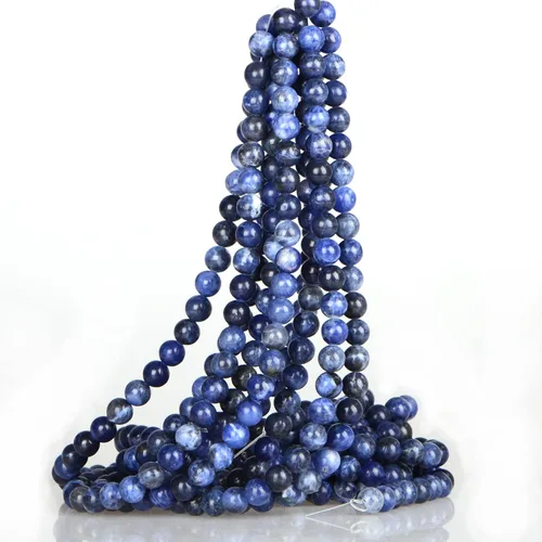 Miniatura 14 de Cuentas sueltas redondas de piedra natural de amatista de 8mm, cuentas para hacer joyas y manualidades DIY, 1 cordón de 15 pulgadas, aproximadamente