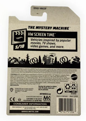 Miniatura 2 de Hot Wheels The Mystery Machine, [Scooby-Doo] 107/250 Screen Time 5/10