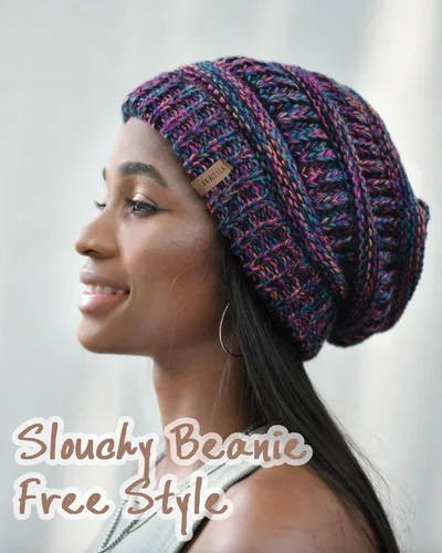 Miniatura 25 de FURTALK Gorros de invierno para mujer, con forro polar, gorro de punto holgado y cálido, gorro de esquí