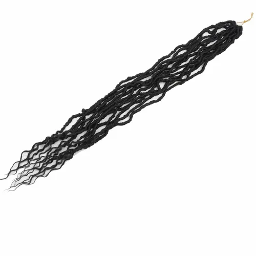 Miniatura 6 de 8 paquetes de rastas sintéticas de ganchillo de pelo rizado de 30 pulgadas, rastas suaves de ganchillo, trenzas bohemias de ganchillo para mujer