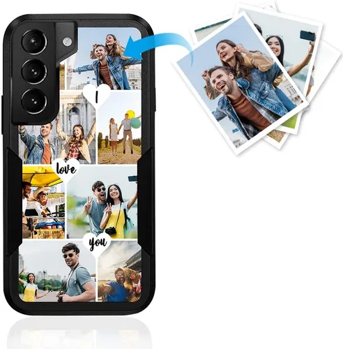 Miniatura 98 de Funda protectora personalizada para Samsung Galaxy S22 Ultra 5G (versión 2022), funda protectora de doble capa resistente con múltiples fotos, a