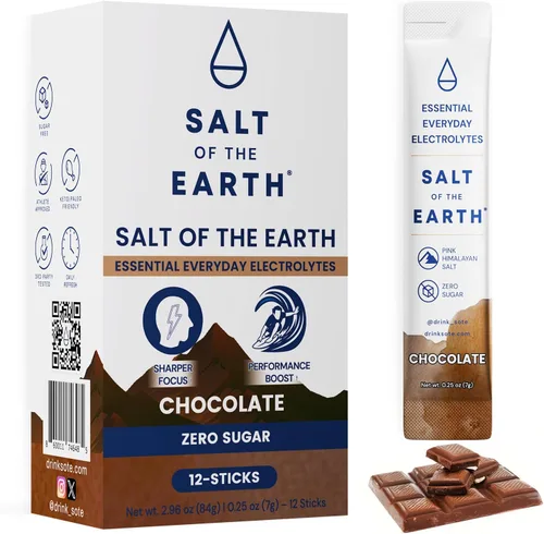 Miniatura 19 de Salt of the Earth - Polvo de electrolitos premium sin azúcar - Hecho con sal rosa del Himalaya - Paquetes de polvo para hidratación Ingredientes