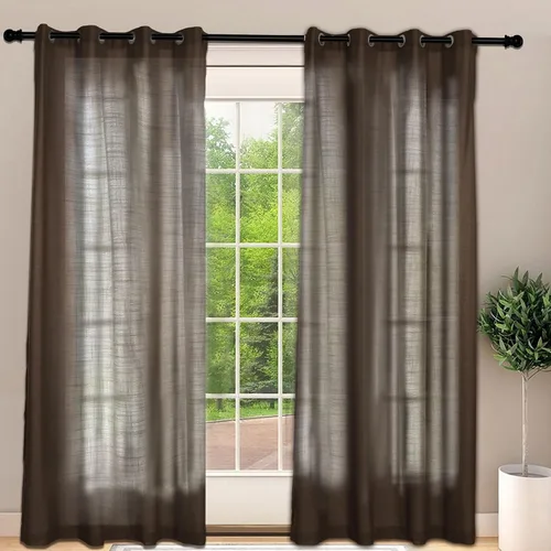 Miniatura 11 de Frelement Cortinas opacas extralargas de 108 pulgadas de largo, para sala de estar, cortinas de lino con bloqueo de luz, cortinas con aislamiento