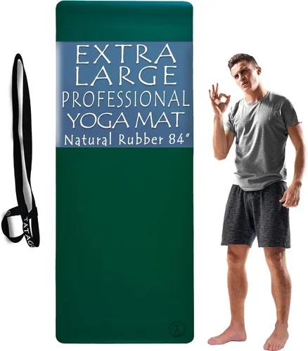 Tatago Esterilla de yoga caliente antideslizante de goma natural de grado profesional, tapete de Pliates, tapete de estiramiento o esterillas de