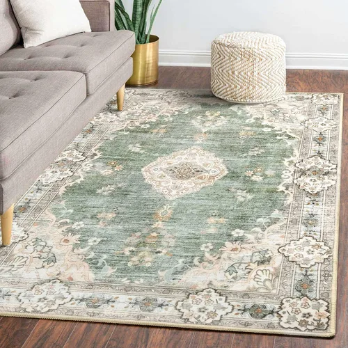 Miniatura 56 de Alfombra Verde MUJOO de 8'x10', Alfombras de Área para Sala de Estar, Alfombras Lavables, Alfombra Grande de Área, Alfombra Boho de Área de 8'x10