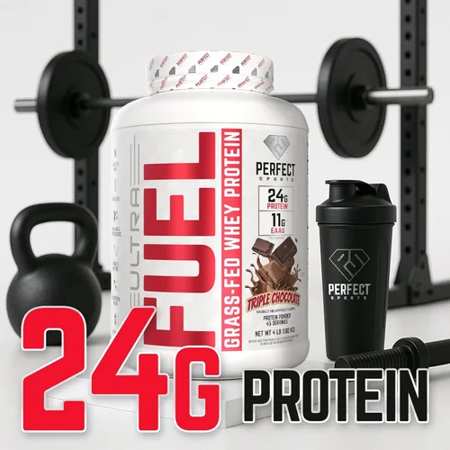 Miniatura 4 de PERFECT SPORTS Ultra Fuel - Proteína Wey 100% alimentada con pasto Sin colores artificiales, sin gluten, Keto Bajo en azúcar 0.39 oz de EAA