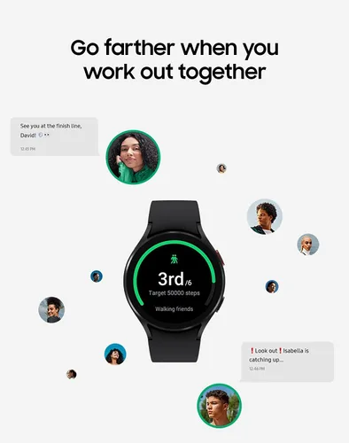 Miniatura 6 de Samsung Galaxy Watch 4 - Reloj inteligente de 1.73 pulgadas (1.732 in) con monitor de ECG para salud, fitness, correr, ciclos de sueño
