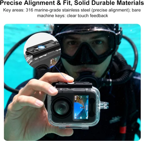 Miniatura 7 de Coyktonty Estuche de buceo impermeable para DJI Osmo 360, soporta 50M/164FT Subacuático Buceo Buceo Buceo Profundo