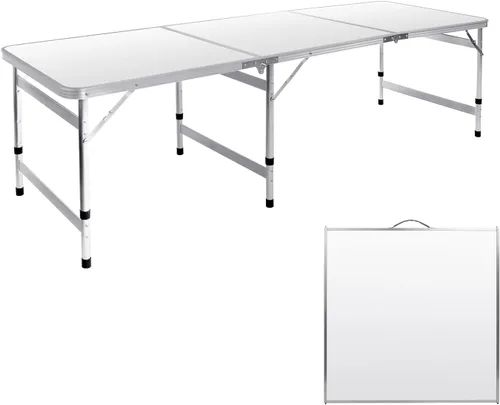 Miniatura 7 de Moosinily Mesa de Camping Pequeña de 3 Pies Mesa de Picnic Plegable Mesa de Campamento Baja Plegable Portátil Corta de Aluminio para Exteriores