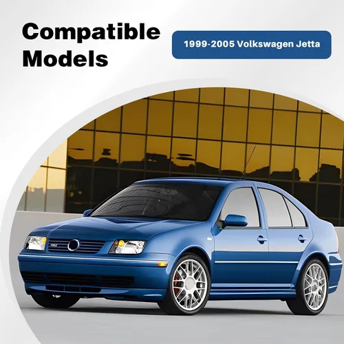 Miniatura 2 de CarPartsDepot Rejilla delantera compatible con Volkswagen Jetta (1999-2005 Jetta Black)