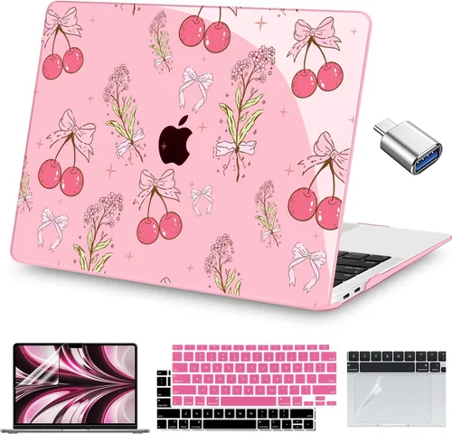 Miniatura 15 de Teryeefi Funda compatible con MacBook Air de 13 pulgadas M1 2021 2020 2019 2018 versión A2337 A2179 A1932 con Touch ID, carcasa rígida de plástico