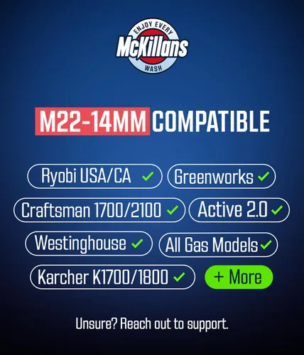 Miniatura 3 de McKillans® Par de arandelas a presión M22-0.551 in de conexión rápida - Accesorios de lavadora a presión de conexión rápida M22 a 3/8 - Accesorios