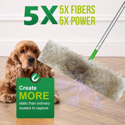 Miniatura 3 de YHOVID Paños de barrido en seco XL resistentes compatibles con trapeador, almohadillas de microfibra para trapeador, repuestos para limpiar el polvo