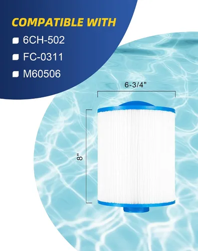 Miniatura 2 de ZOTEE Filtro de spa que reemplaza a balnearios artesianos, Unicel 6CH-502, Filbur FC-0311, PAS50SV-F2M, PAS50, Master Deluxe M60506, Excel XLS-604