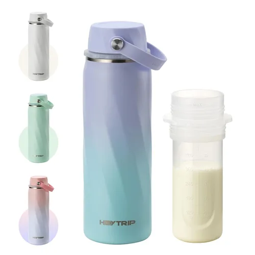 Miniatura 9 de HEYTRIP Botella enfriadora de leche materna, enfriador portátil de leche materna de 20oz para almacenamiento, acero inoxidable reutilizable