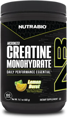 Miniatura 10 de NutraBio Suplemento en polvo de monohidrato de creatina micronizada pura, sin sabor, (10.58 oz) – Apoya la energía para el desarrollo muscular